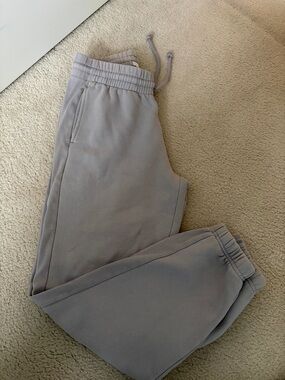 TNA Womens Light Gray/purple Sweatpants with Drawstring